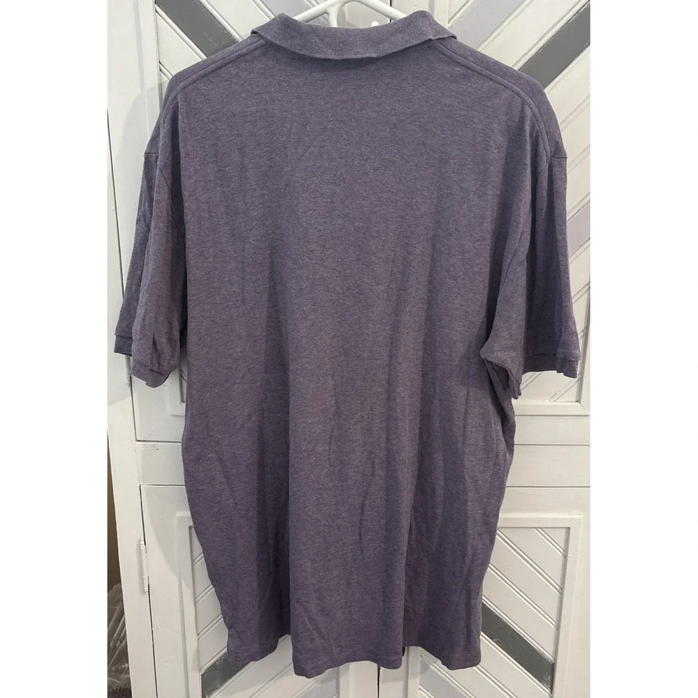 Polo Ralph Lauren Men's Large Purple‎ Cotton Sort Sleeve Polo with Orange Pony